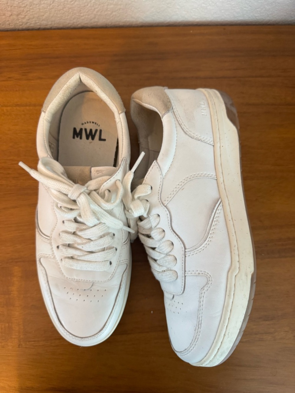 Madewell MWL Women’s 8.5 Leather Sneakers Court Shoes - Picture 2 of 4